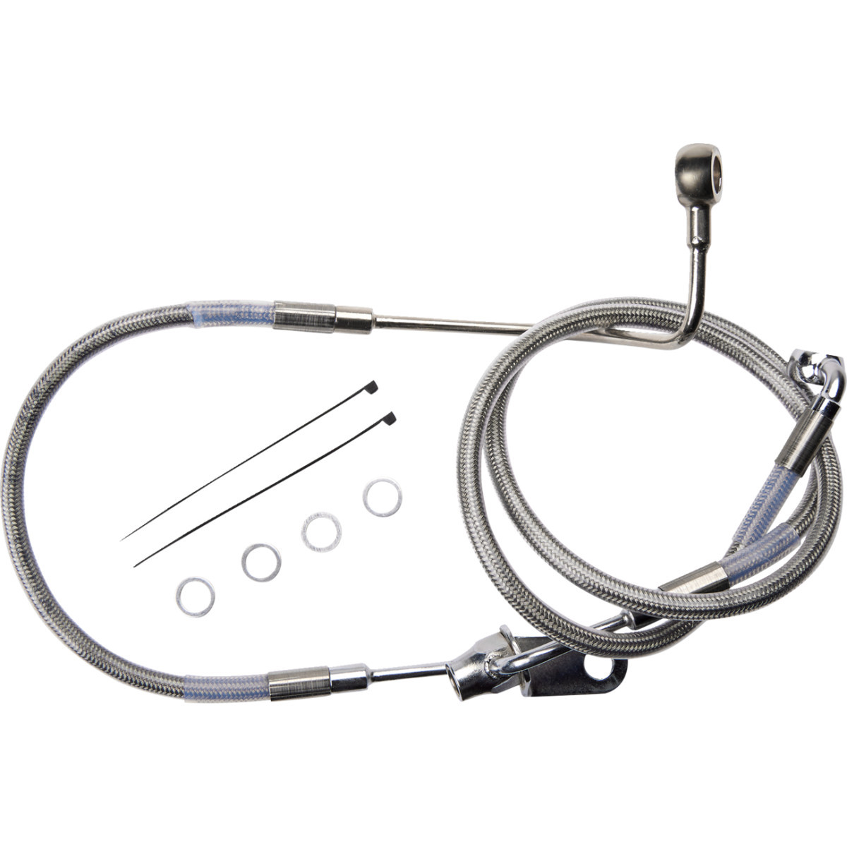 Drag Specialties - Brake Line - Rear - Non-ABS - Stainless Steel
