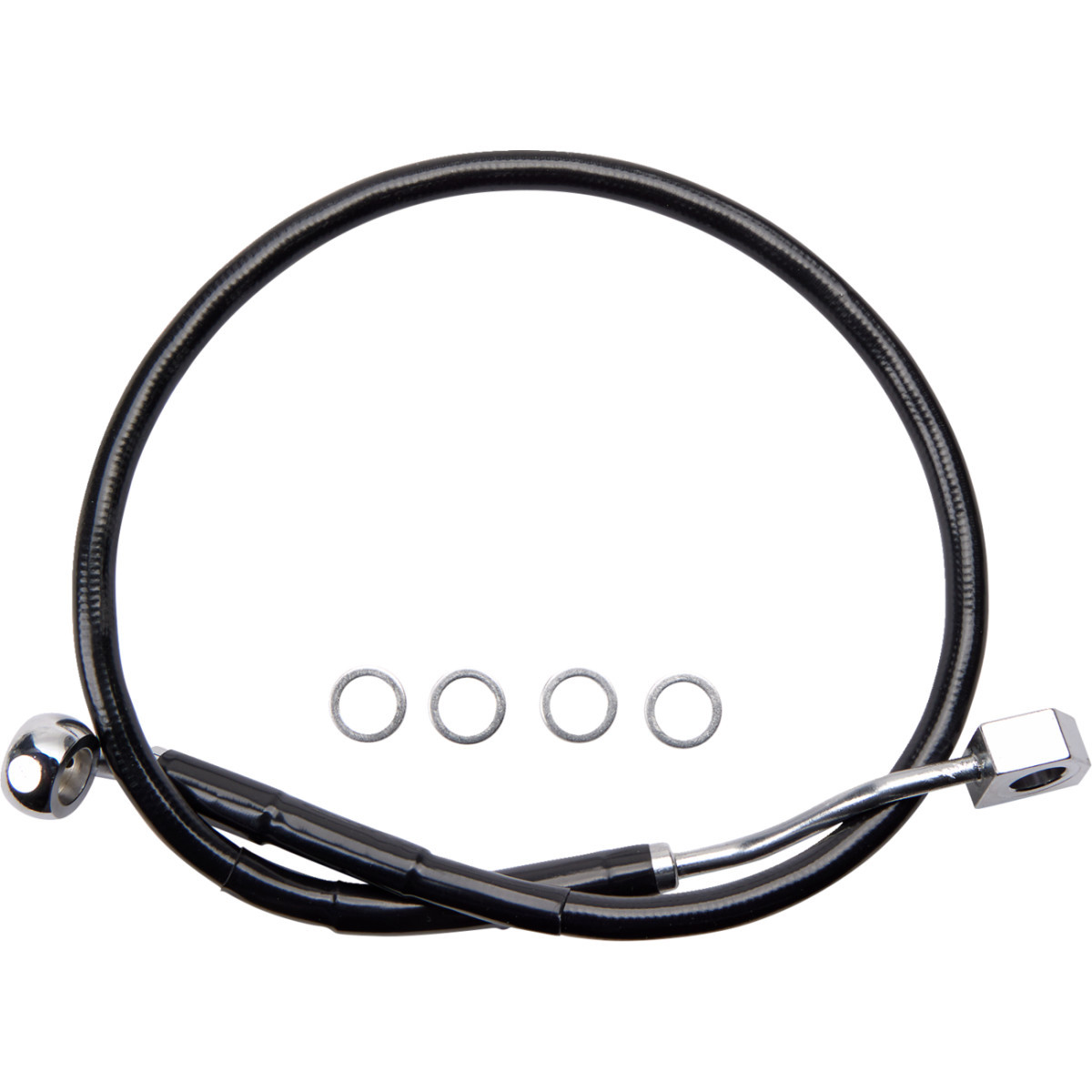 Drag Specialties - Brake Line - Rear - Master Cylinder to ABS - Black