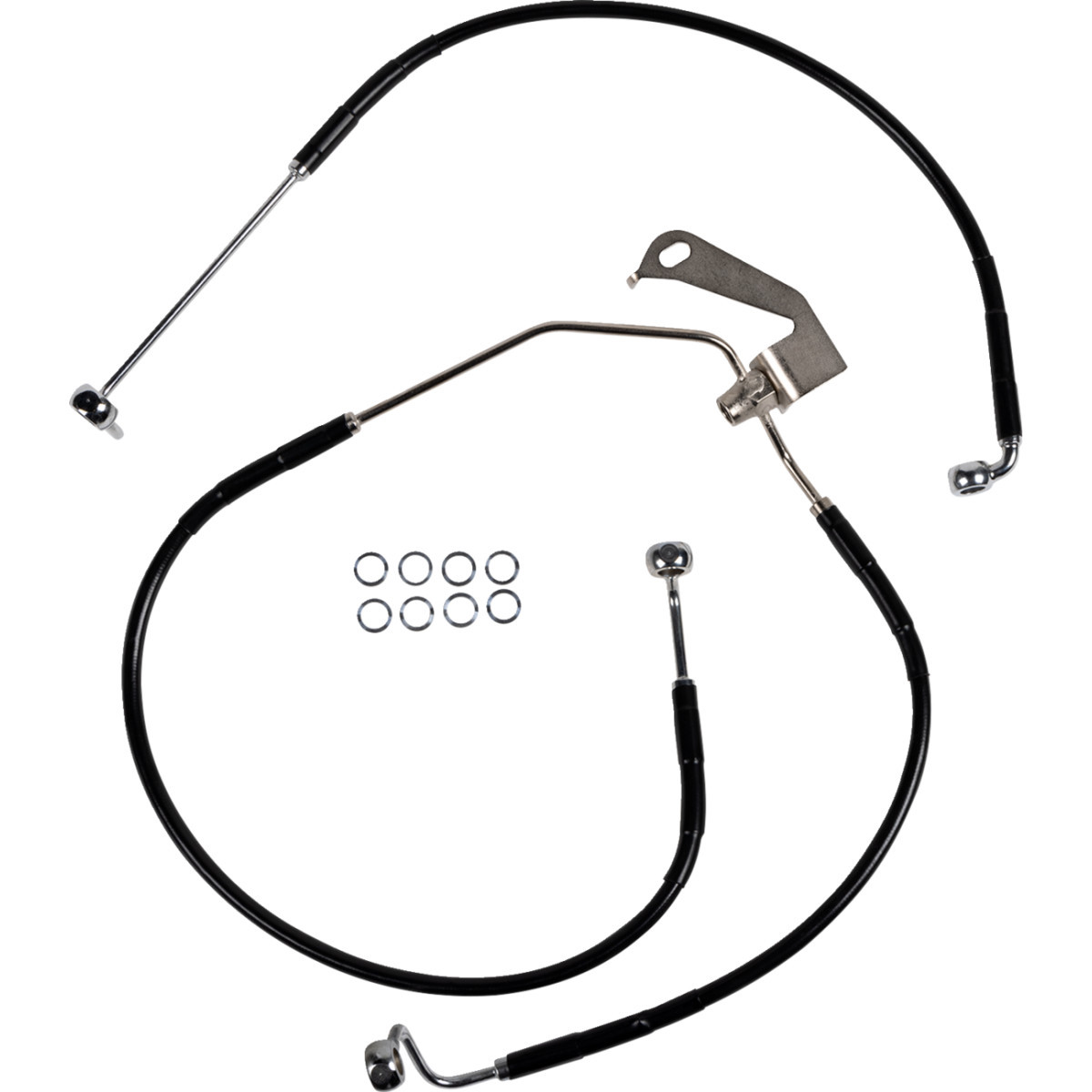 Drag Specialties - Brake Line - Rear - Non-ABS - Black