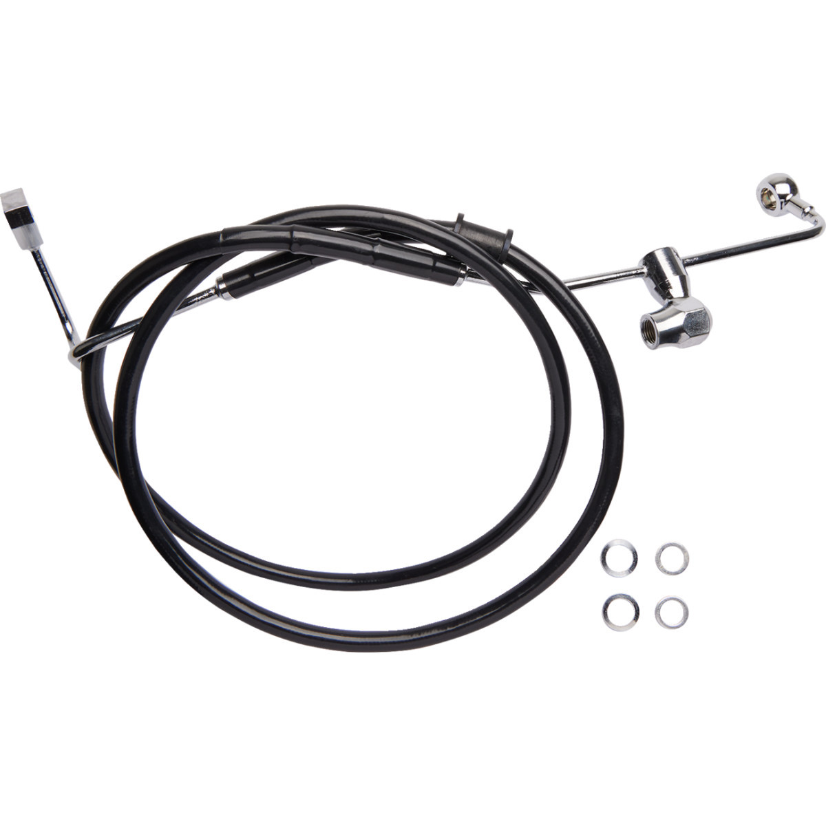 Drag Specialties - Brake Line - Rear - ABS - Black