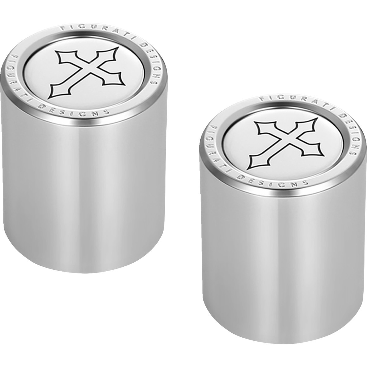 Figurati Designs #FD41-DC-2530-SS - Docking Covers - Short - Cross - Silver