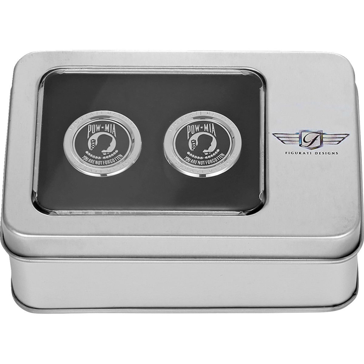 Figurati Designs #FD50-DC-2530-SS - Docking Covers - POW MIA - Short - Silver