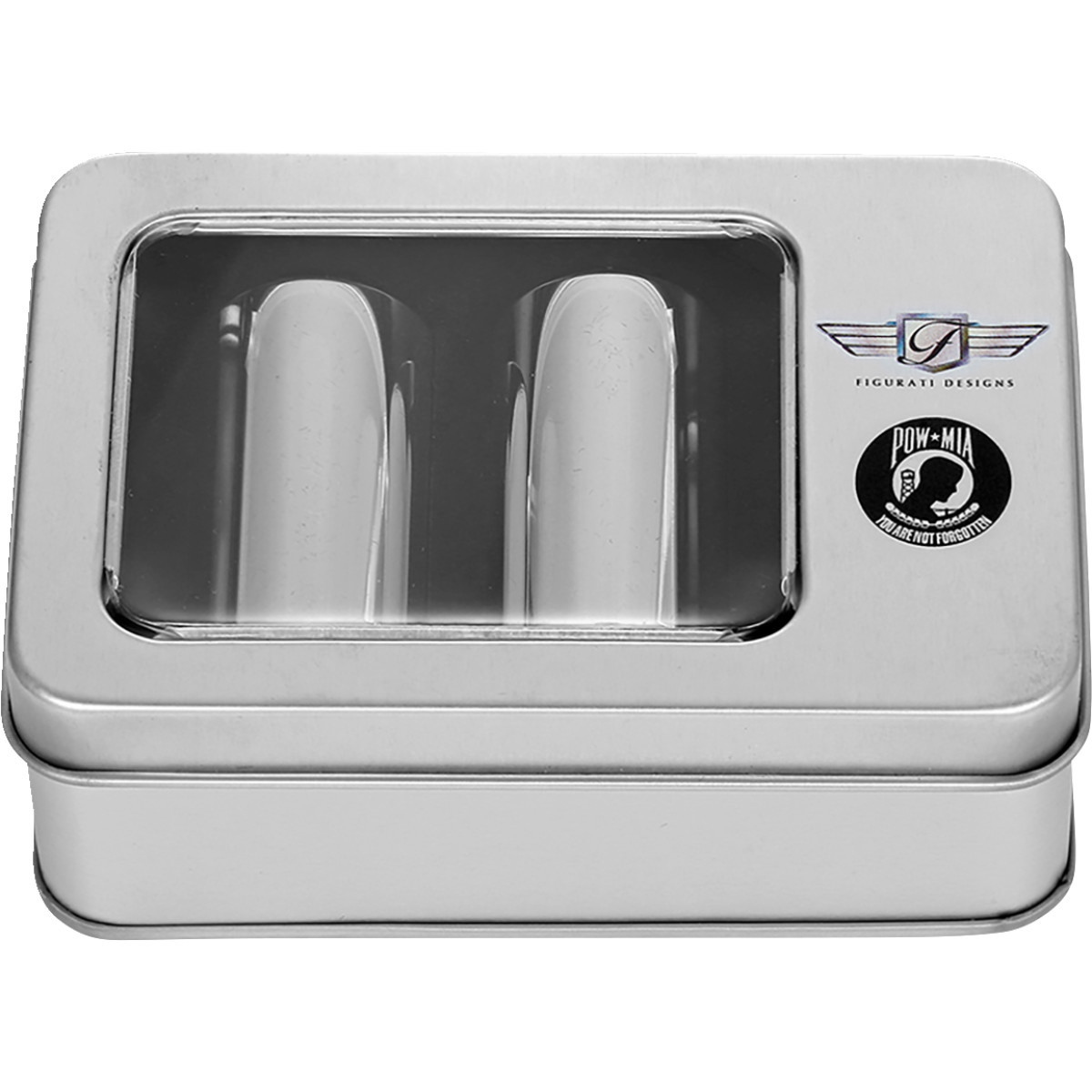 Figurati Designs #FD50-DC-2545-SS - Docking Covers - POW MIA - Long - Silver