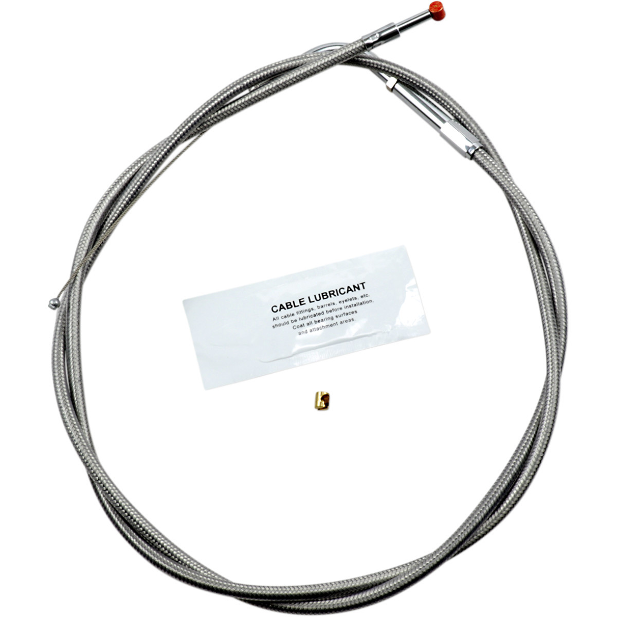Barnett #10230300168 - Stainless Steel Throttle Cable - +8" - '02-'07 Touring