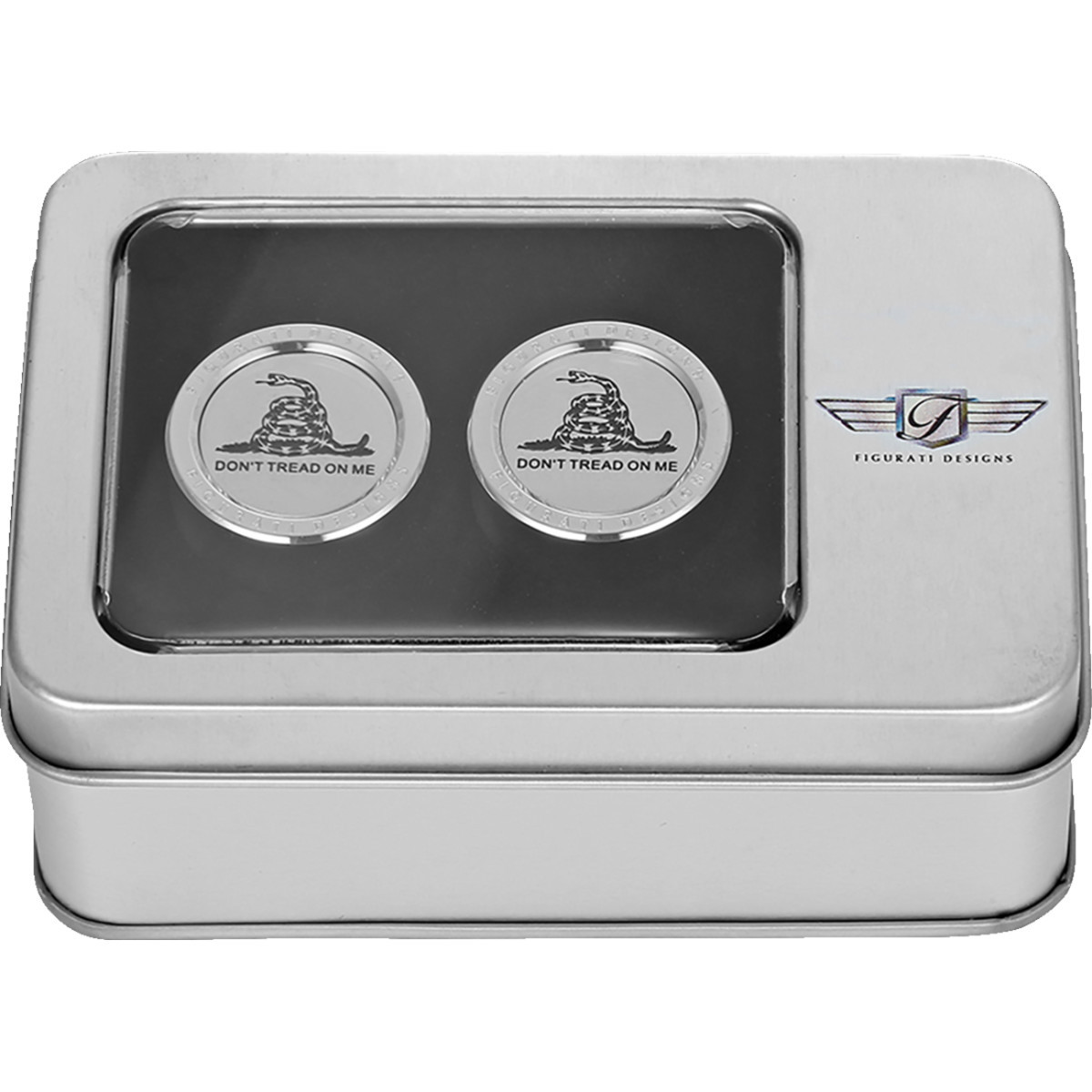 Figurati Designs #FD40-DC-2730-SS - Docking Covers - Don't Tread On Me - Silver