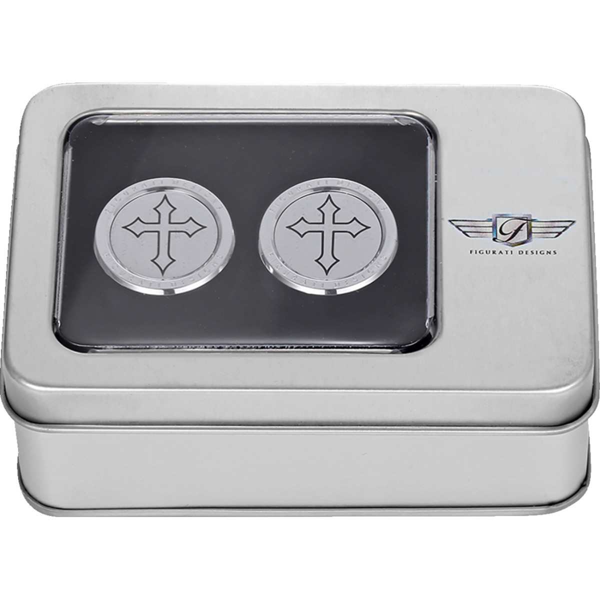 Figurati Designs #FD41-DC-2730-SS - Docking Covers - Cross - Silver