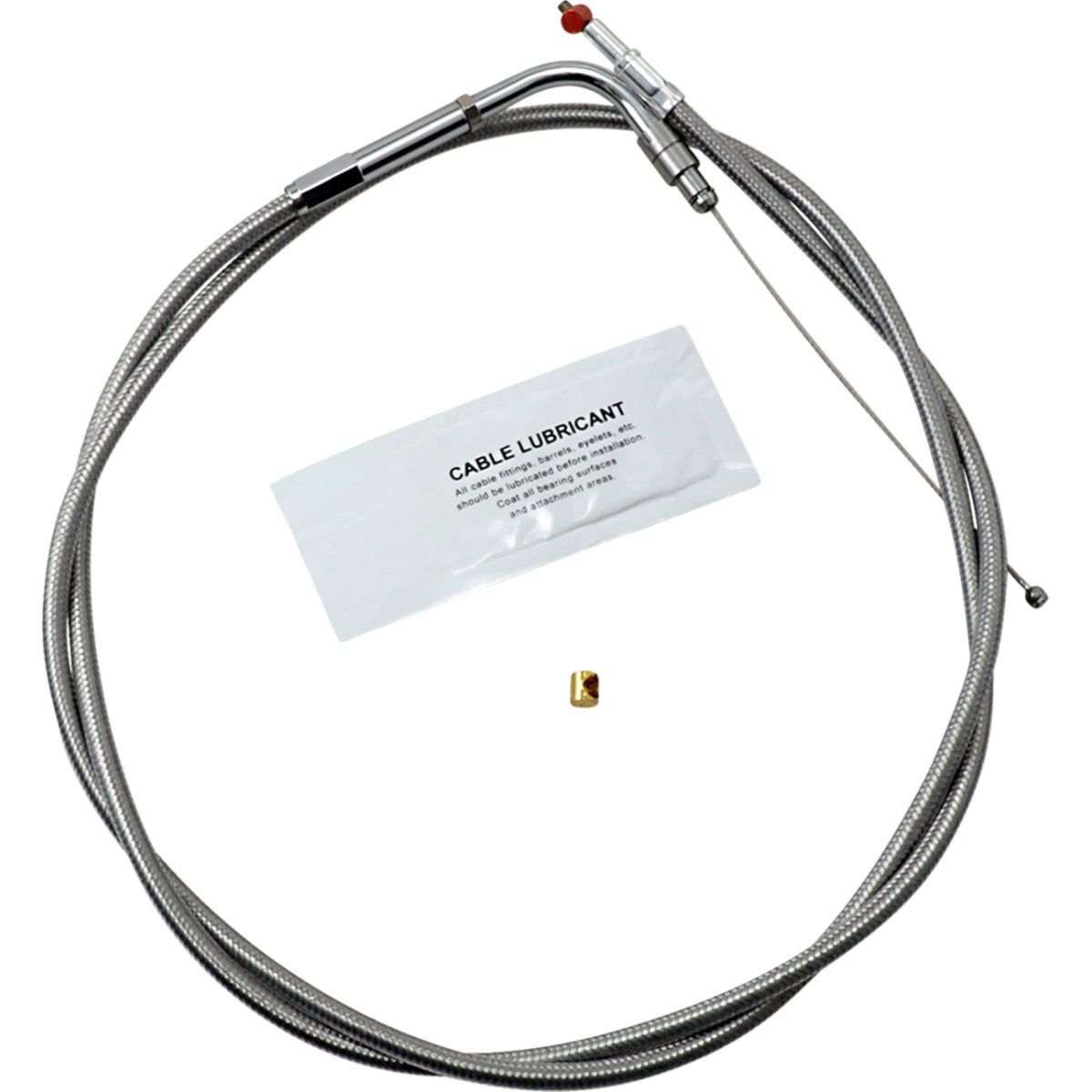 Barnett #10230300188 - Stainless Steel Throttle Cable - +8" - '96-'07 Touring