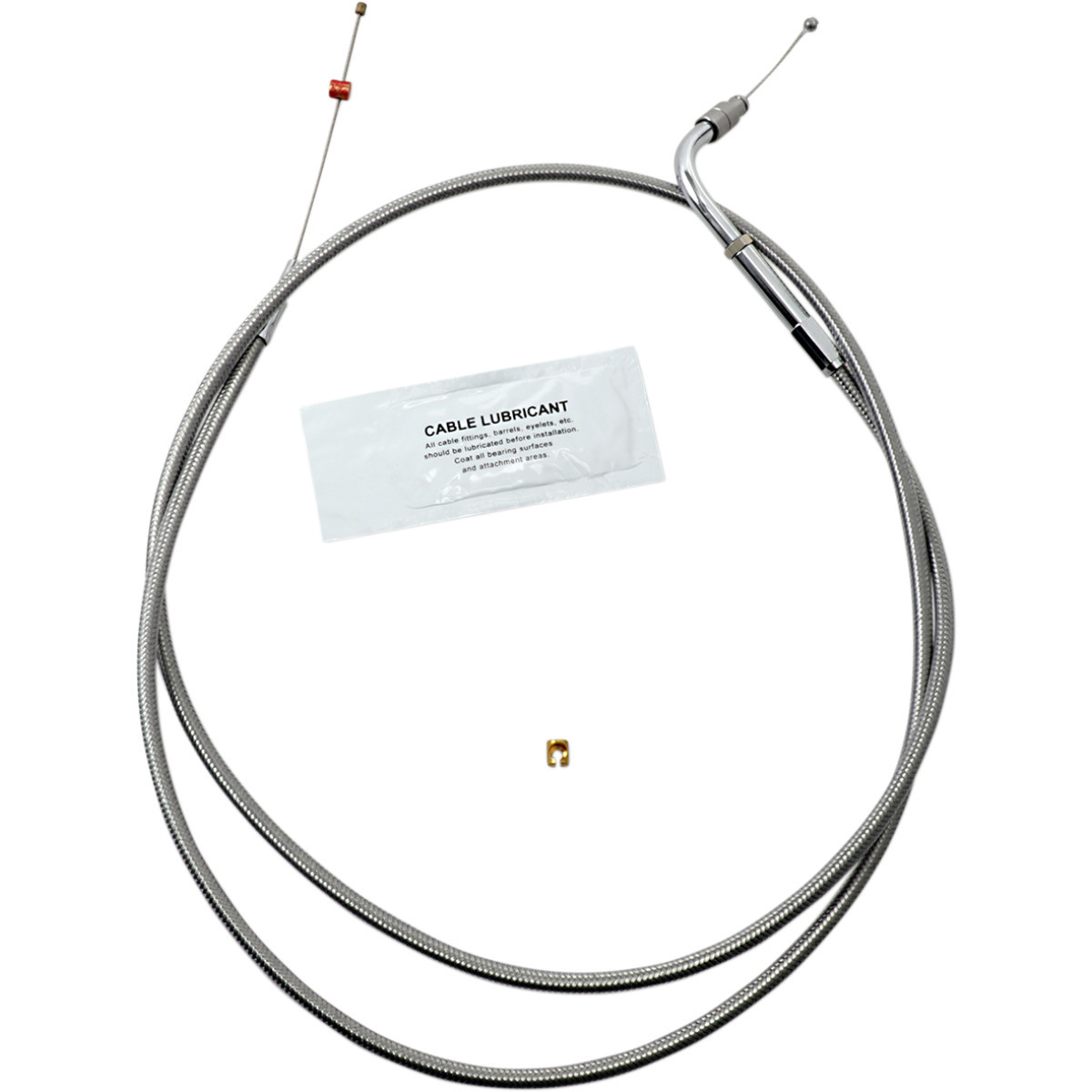 Barnett #102303001610 - Stainless Steel Throttle Cable - +10" - '02-'07 FLH