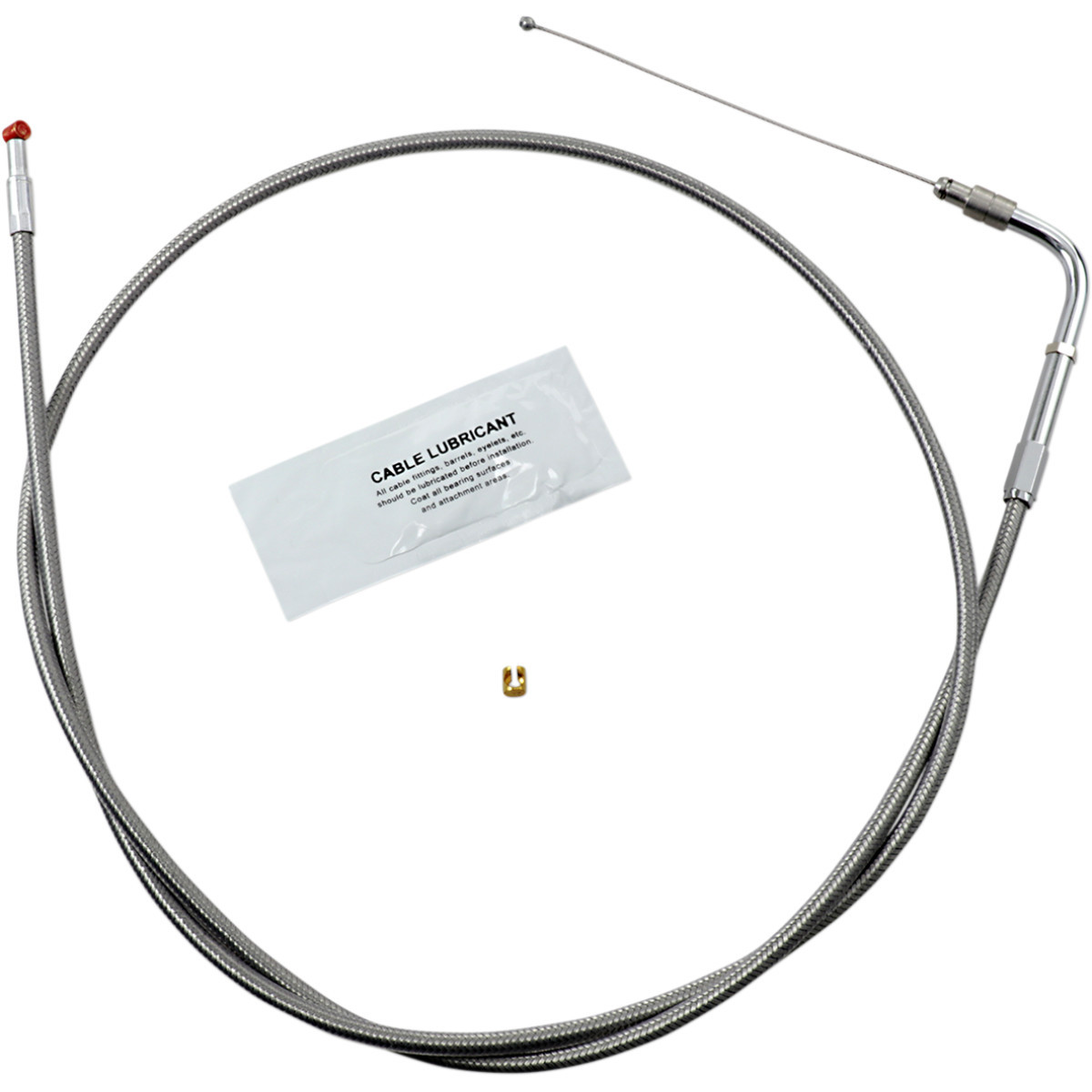 Barnett #102303001810 - Stainless Steel Throttle Cable - +10" - '03-'07 FLH