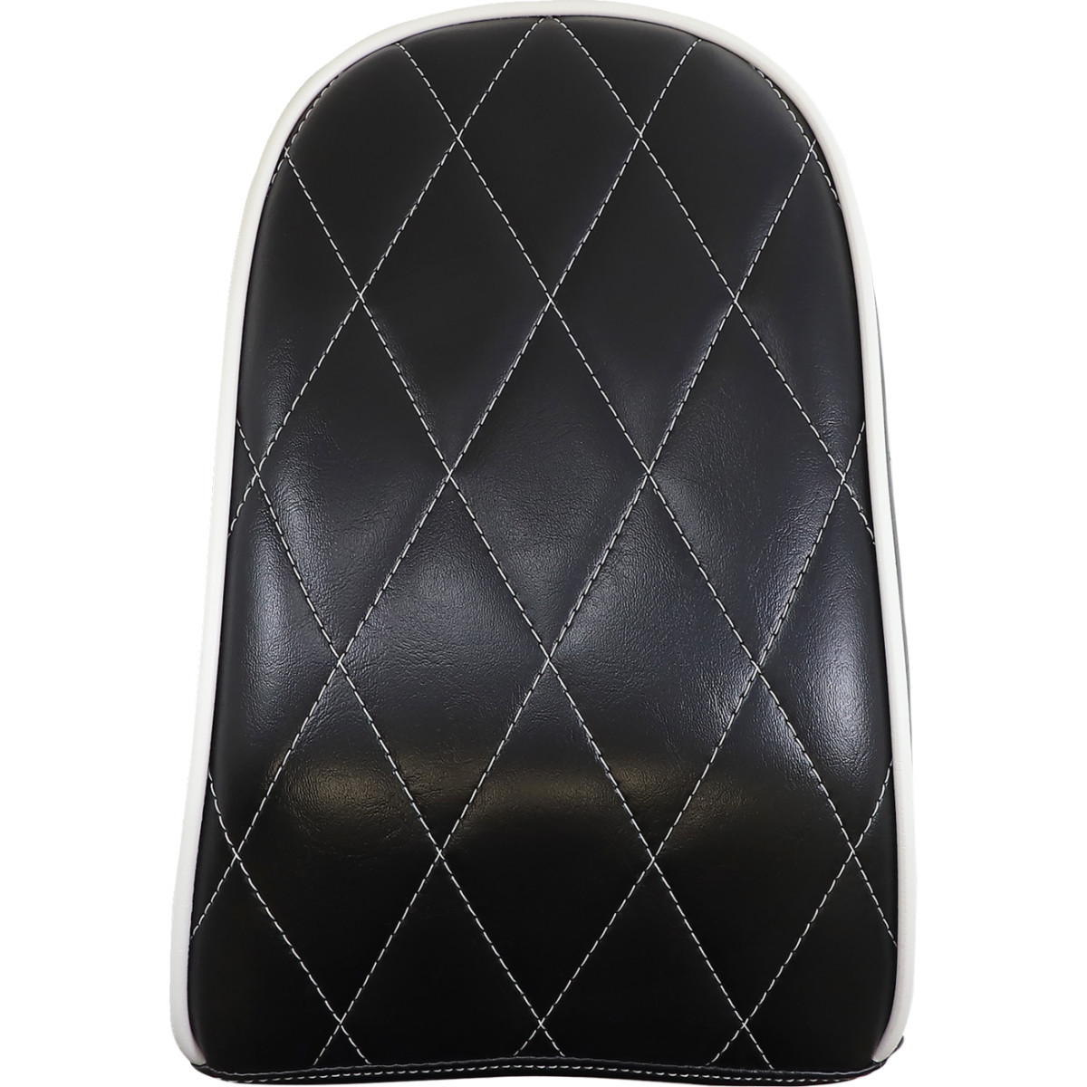 LE Pera #LYB-007PDMWTP - Bare Bones Pillion Pad - Diamond - Black w/ White Stitch - FL/FX '18-'22