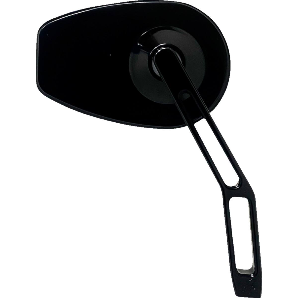 Pro-one Perf.mfg. #102110B - Mirror - Micro w/V2 Cut-Out Stem - Oval - Black - Right