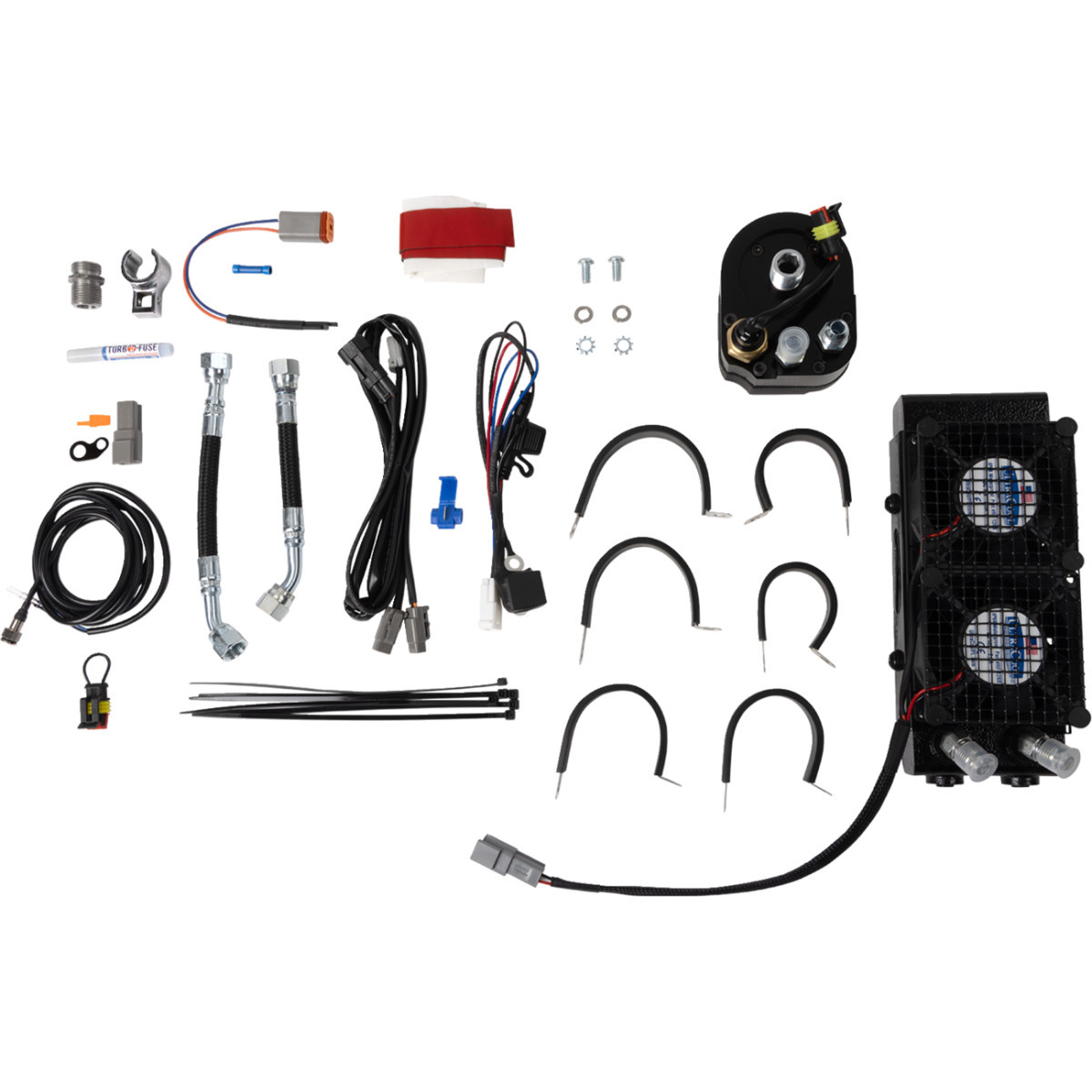Ultracool #SMT-4NSS - Oil Cooler Kit - Naked Black - Touring/Trike