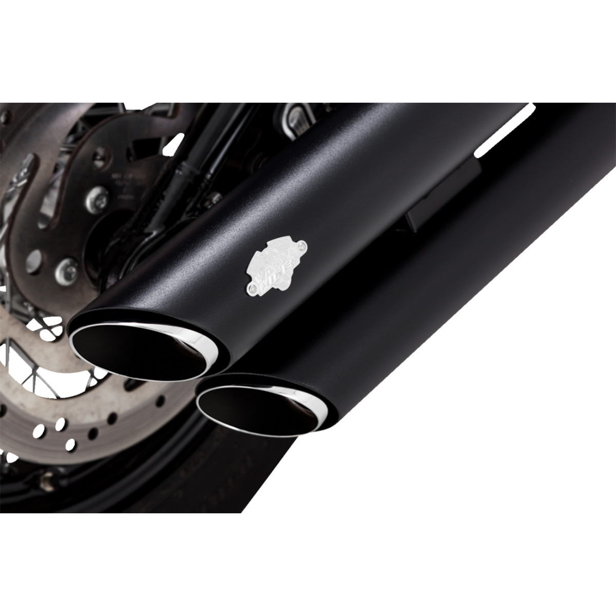 Vance & Hines #46376 - 3" Twin Slash Slip-On Mufflers - Black