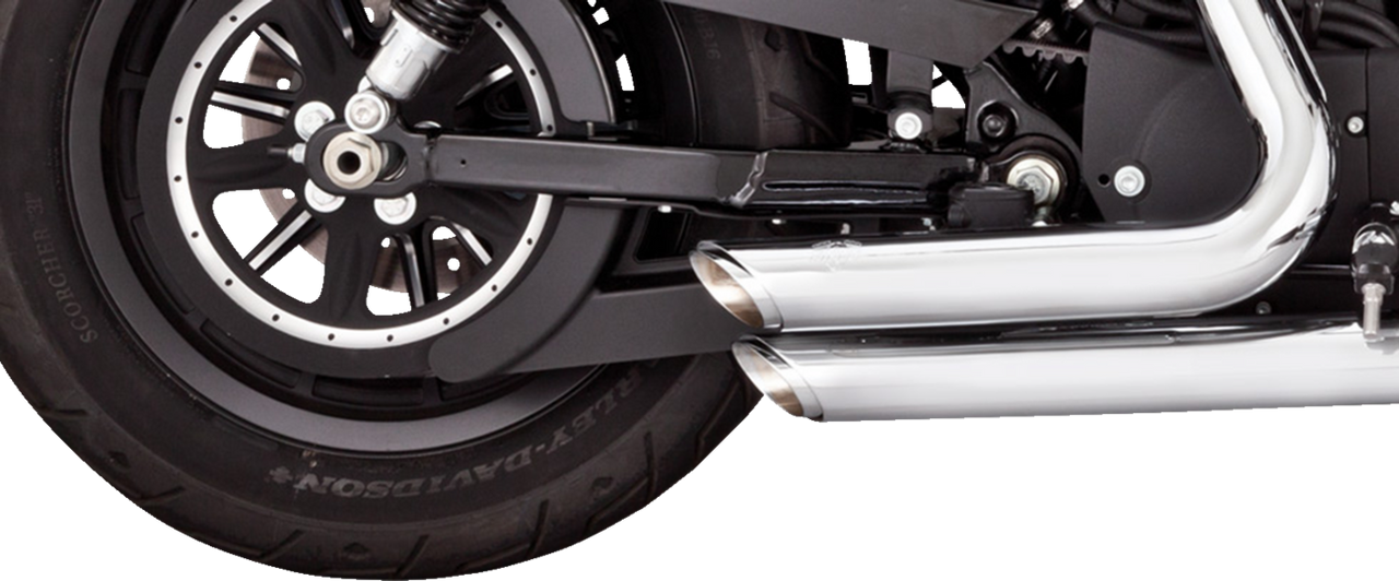 Vance & Hines #17329 - Shortshots Staggered Exhaust System - Chrome