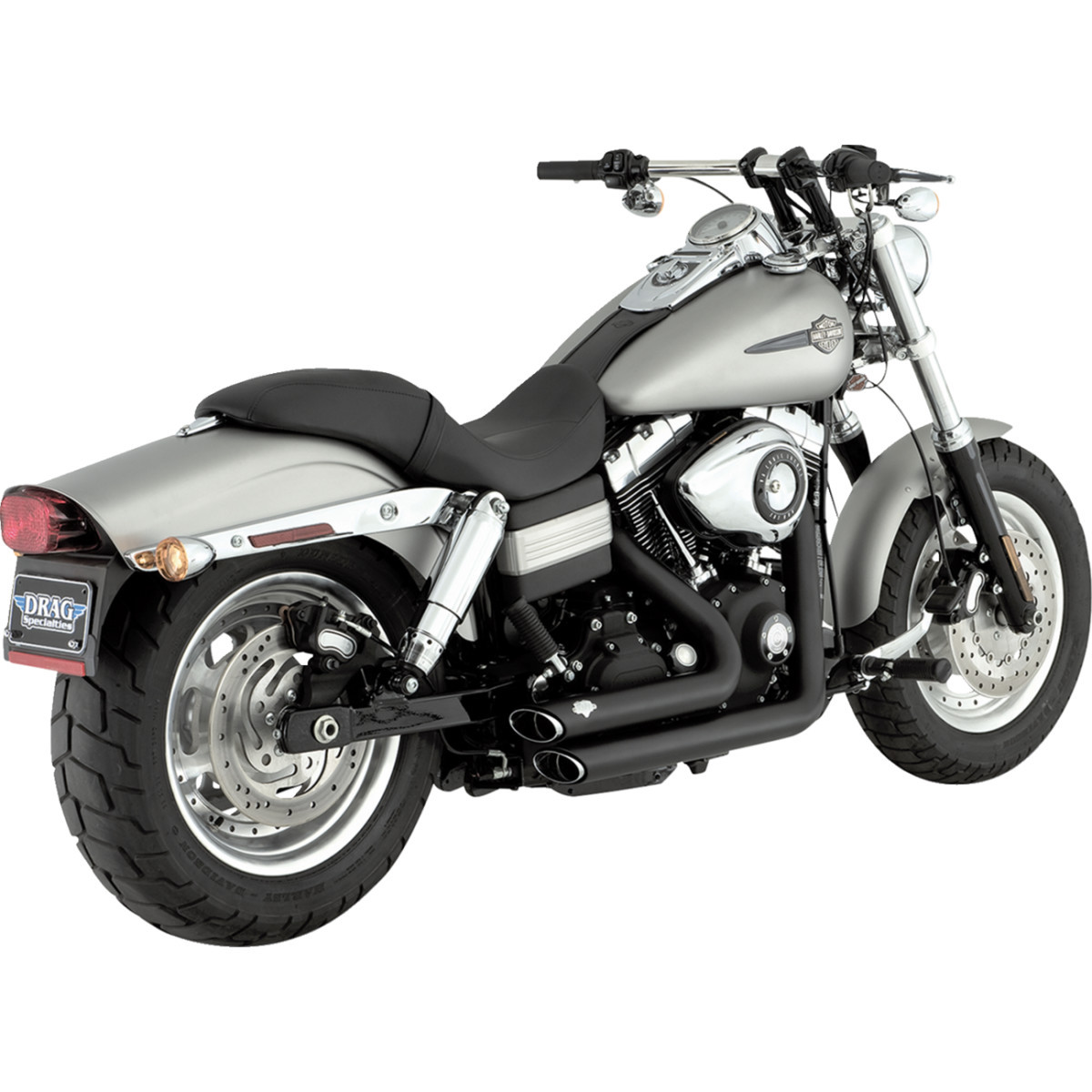 Vance & Hines #47317 - Shortshots Staggered Exhaust System - Matte Black