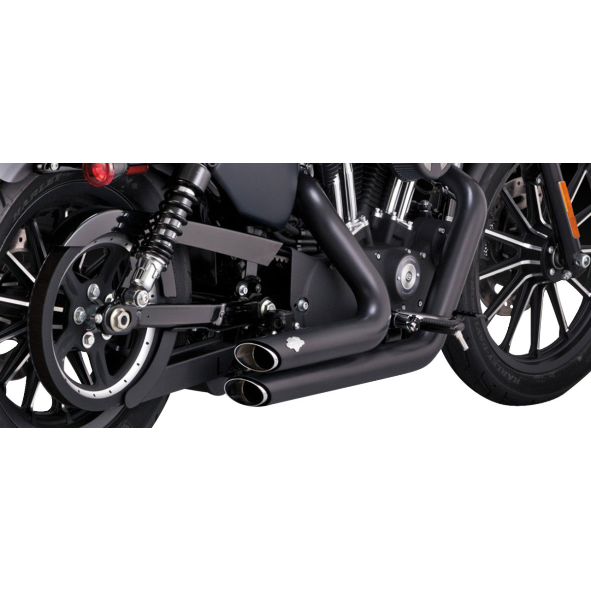 Vance & Hines #47329 - Shortshots Staggered Exhaust System - Black