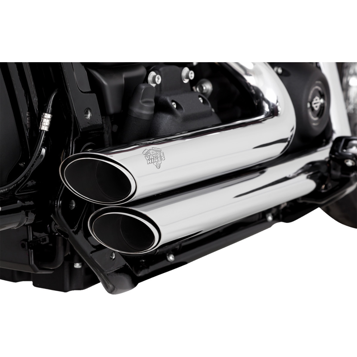 Vance & Hines #17333 - Shortshots Staggered Exhaust System - Chrome