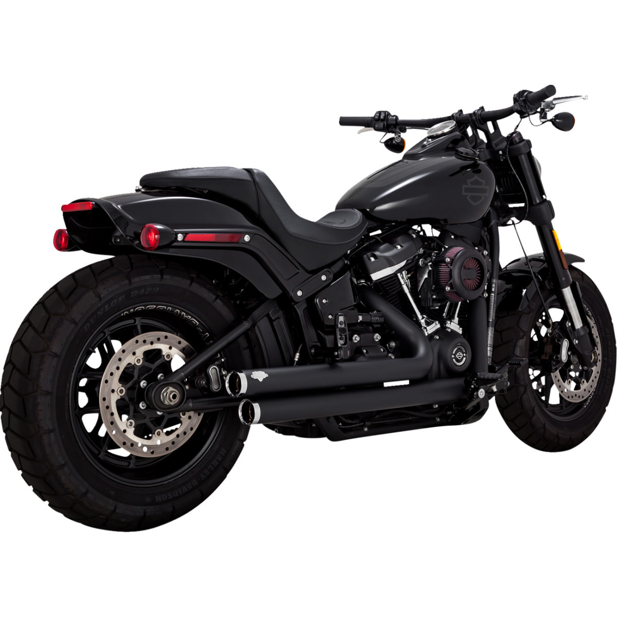 Vance & Hines #47341 - Big Shots Staggered Exhaust System - Black