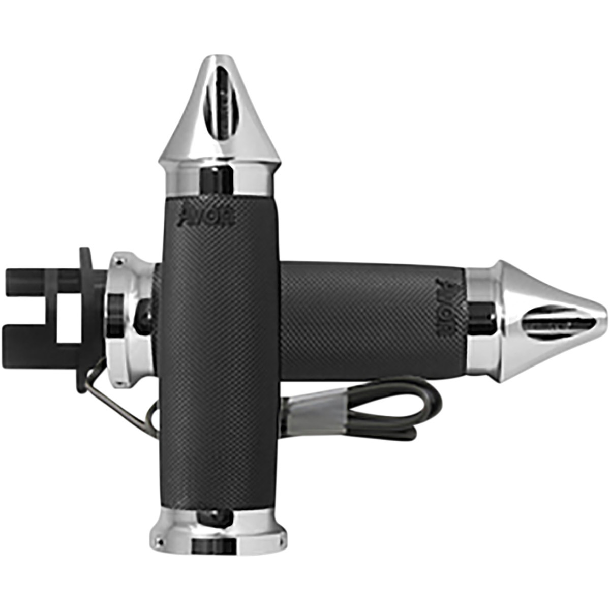 Avon Grips #MT-IN-CC-85-S-H - Heated Grips - Custom Contour - Spike - Indian - Chrome