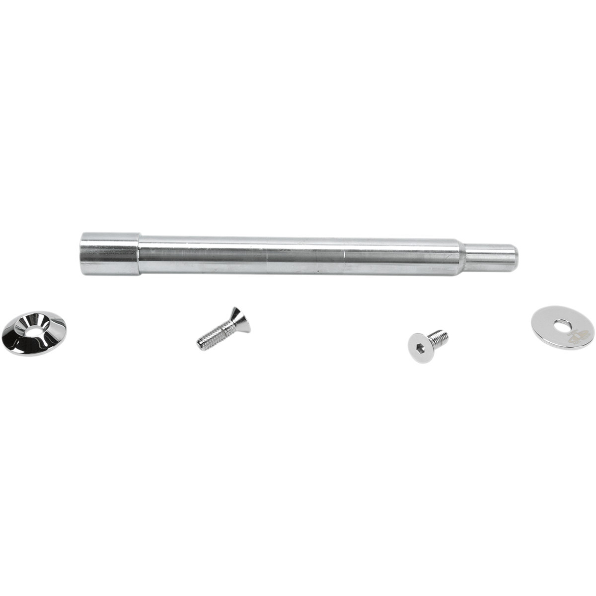 Paul Yaffe Bagger Nation #PYO:YAXLE-08-SM-C - Y-Axle with Smooth Style Axle Cover Kit - Custom - Front - Chrome - 25 mm