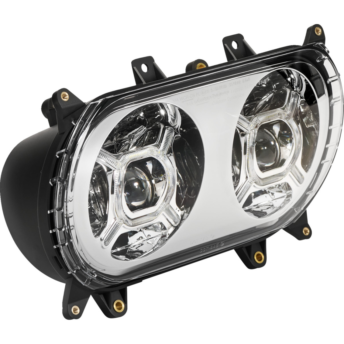 Custom Dynamics #CD-RG-H-C - LED Headlight - Chrome - FLTR