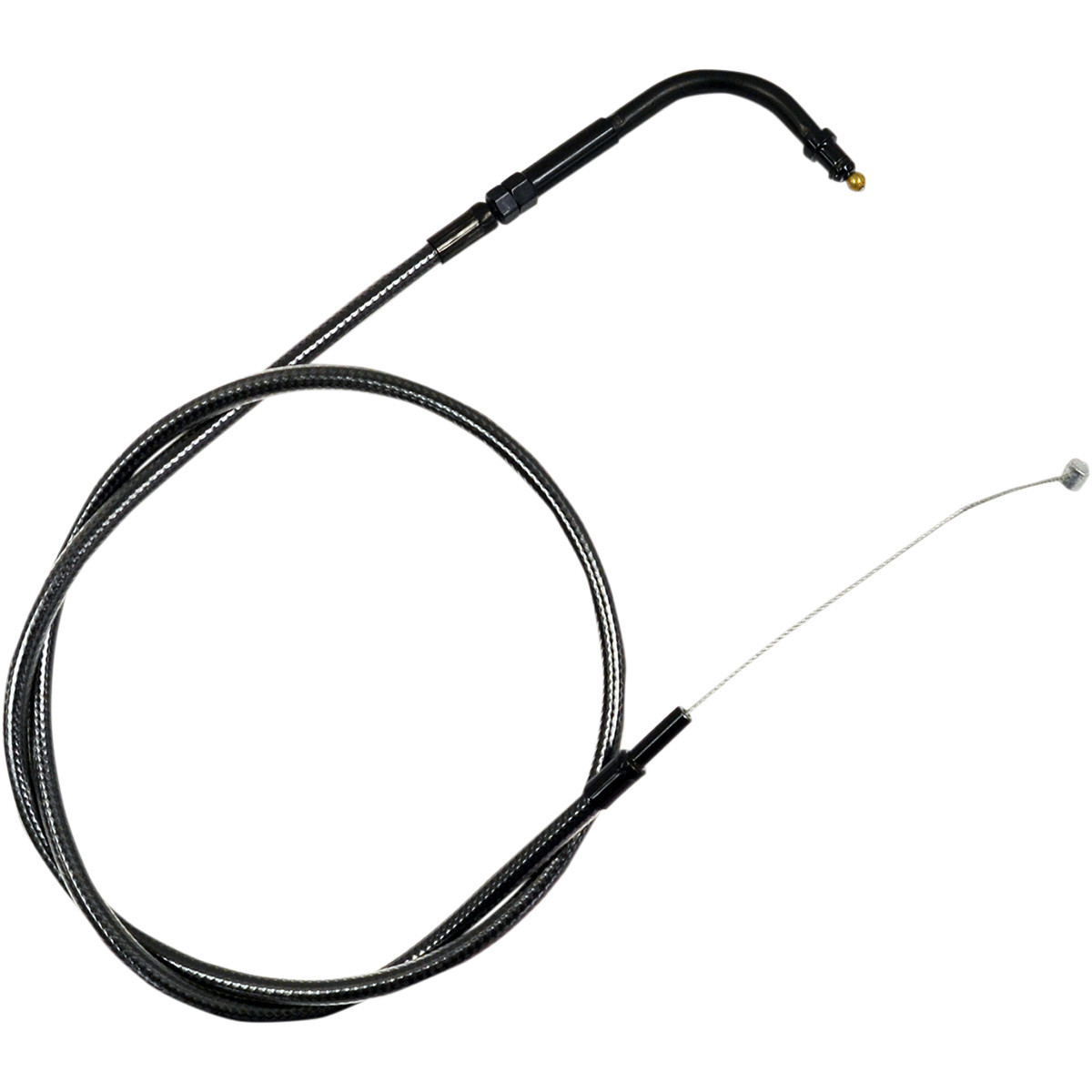 LA Choppers #LA-8005TH19M - Midnight Braided Handlebar Throttle Cable - 18"-20" - Touring