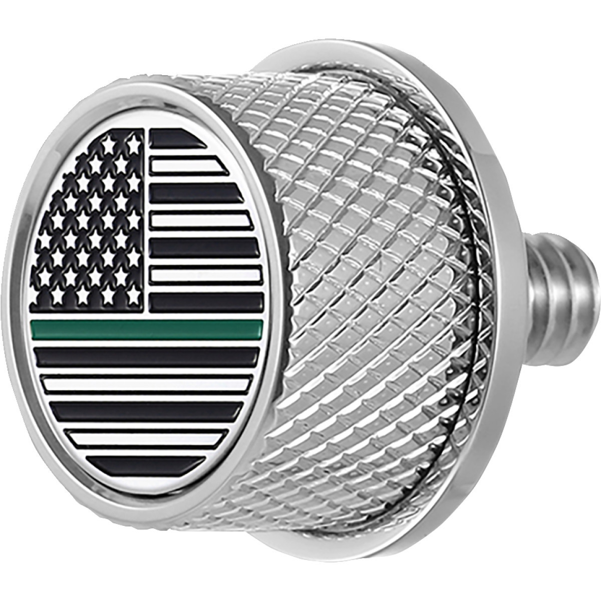 Figurati Designs #FD72-SEAT KN-SS - Seat Mounting Knob - Stainless Steel - Green Line American Flag