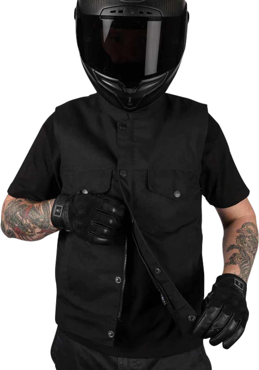 Thrashin #TMJ-12-11 - Nightrider v2 Riding Vest - Black - XL