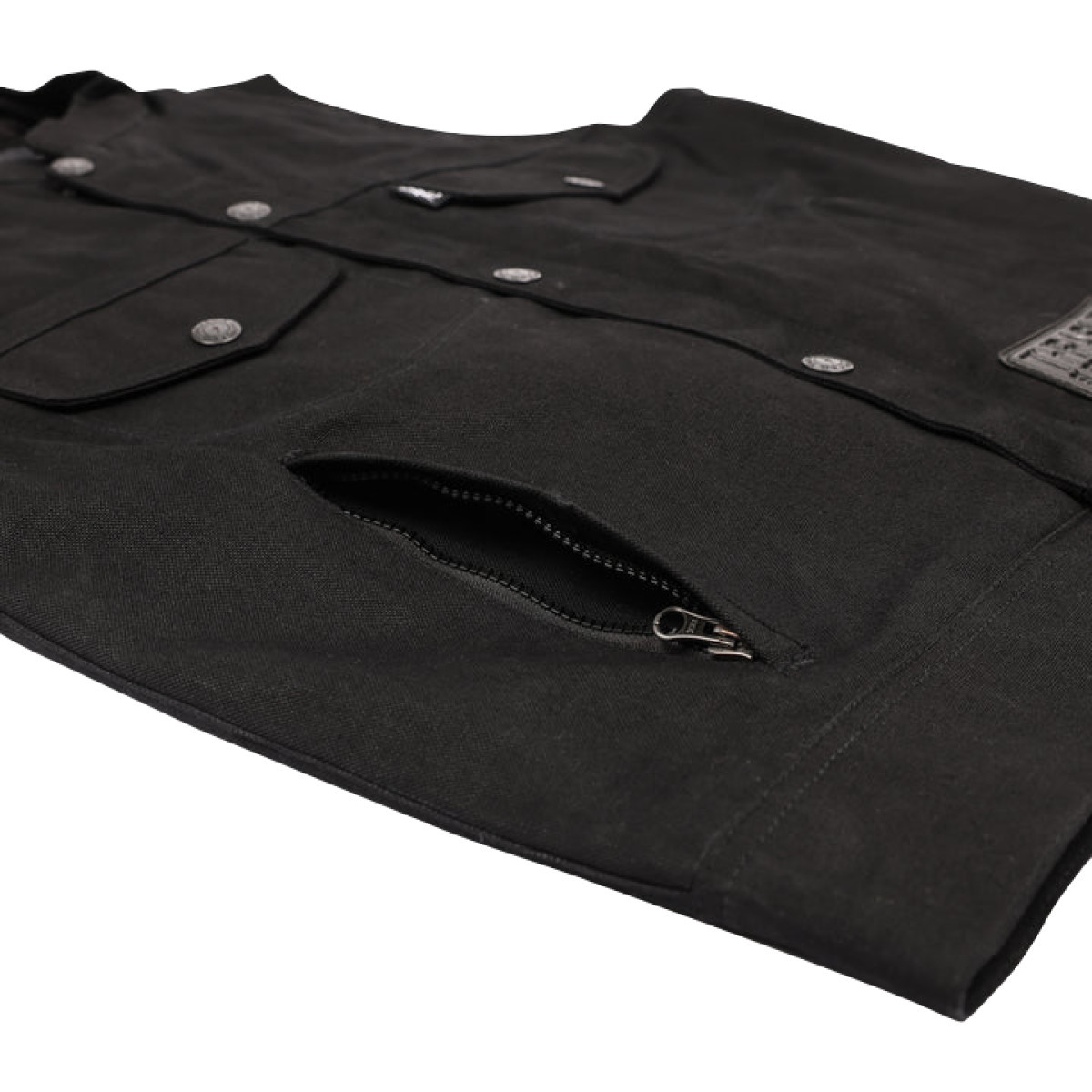 Thrashin Supply CO. #TMJ-12-12 - Nightrider v2 Riding Vest - Black - 2XL