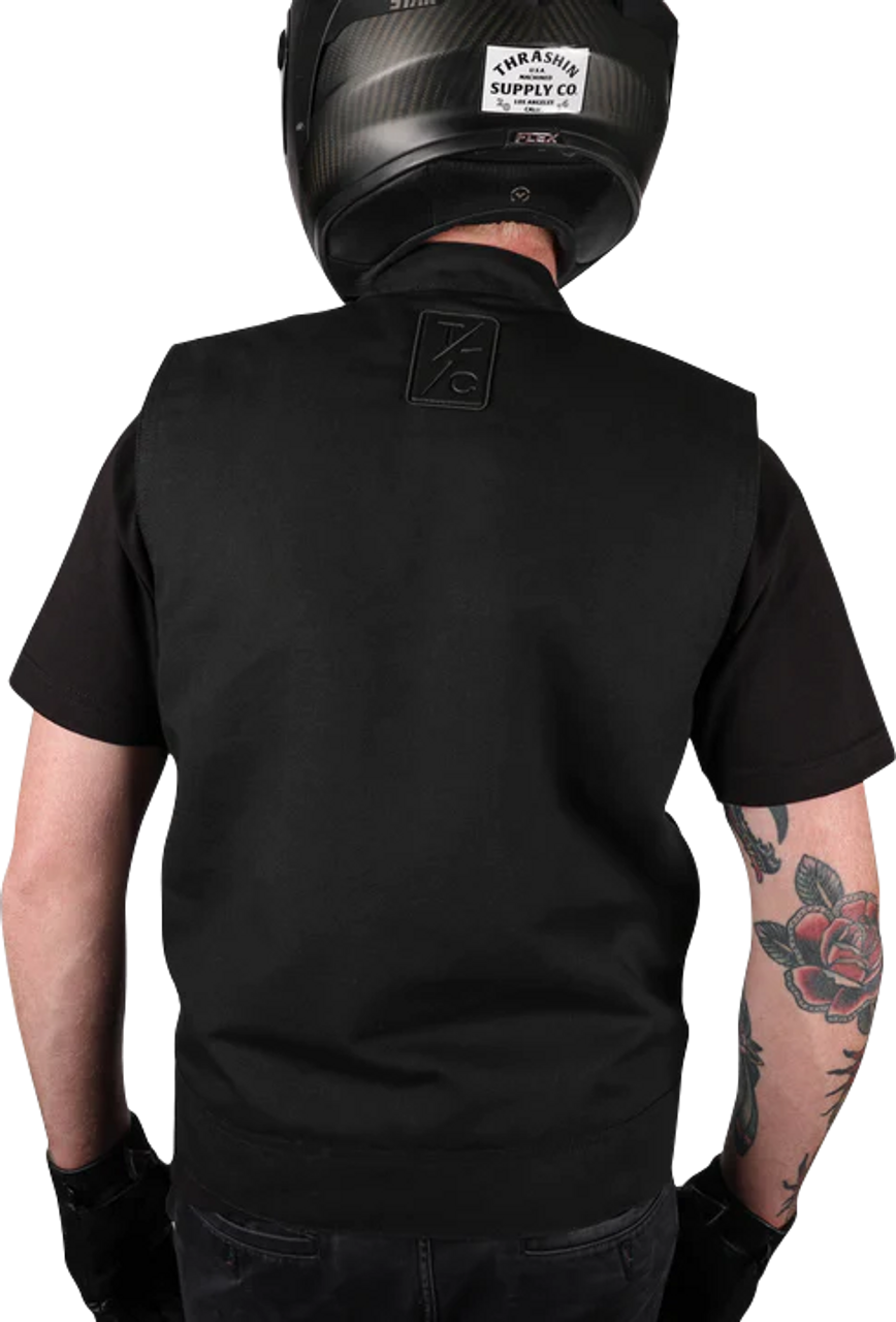 Thrashin #TMJ-12-09 - Nightrider v2 Riding Vest - Black - Medium