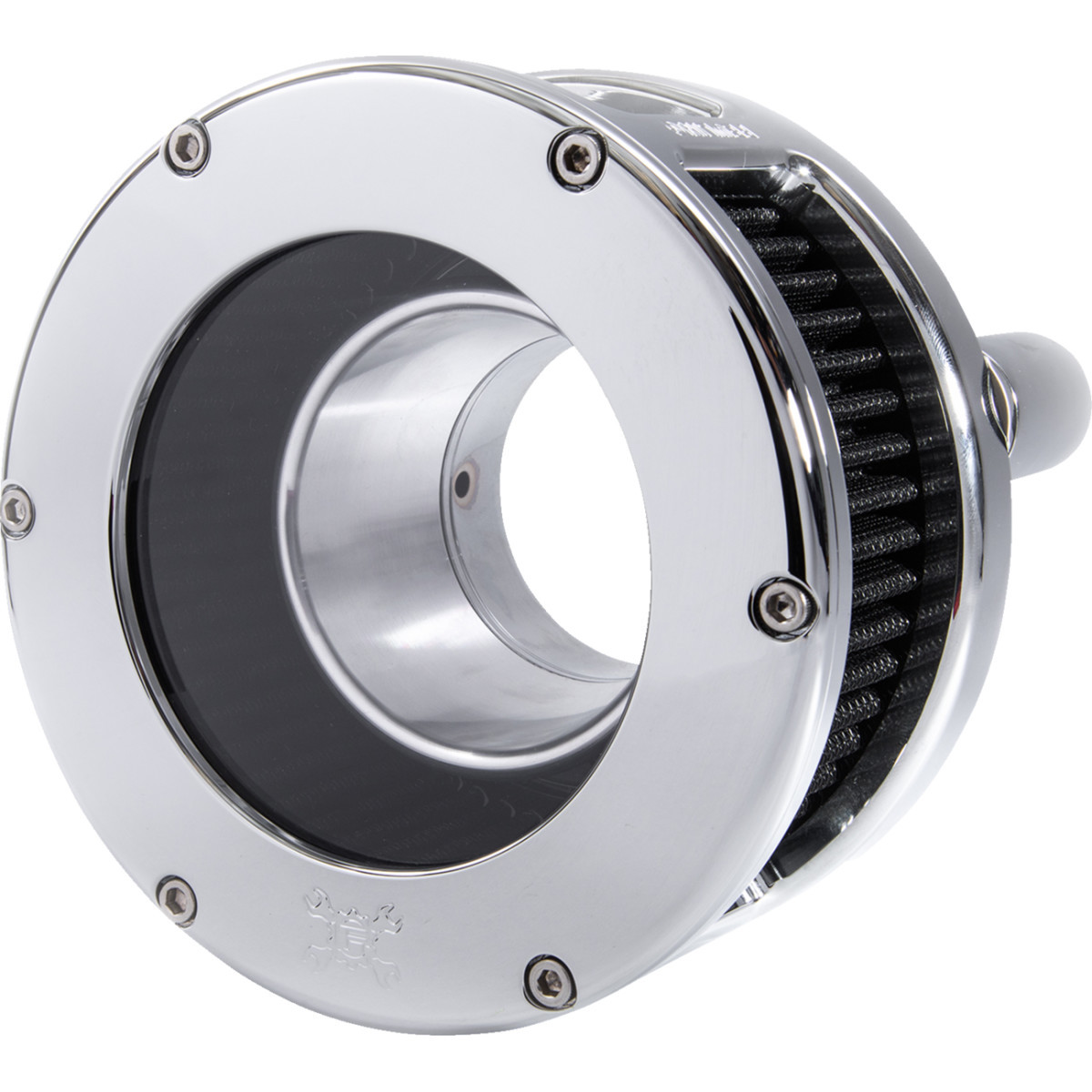 Feuling Parts #5538 - BA Series Air Cleaner Kit - Chrome - Black Filter