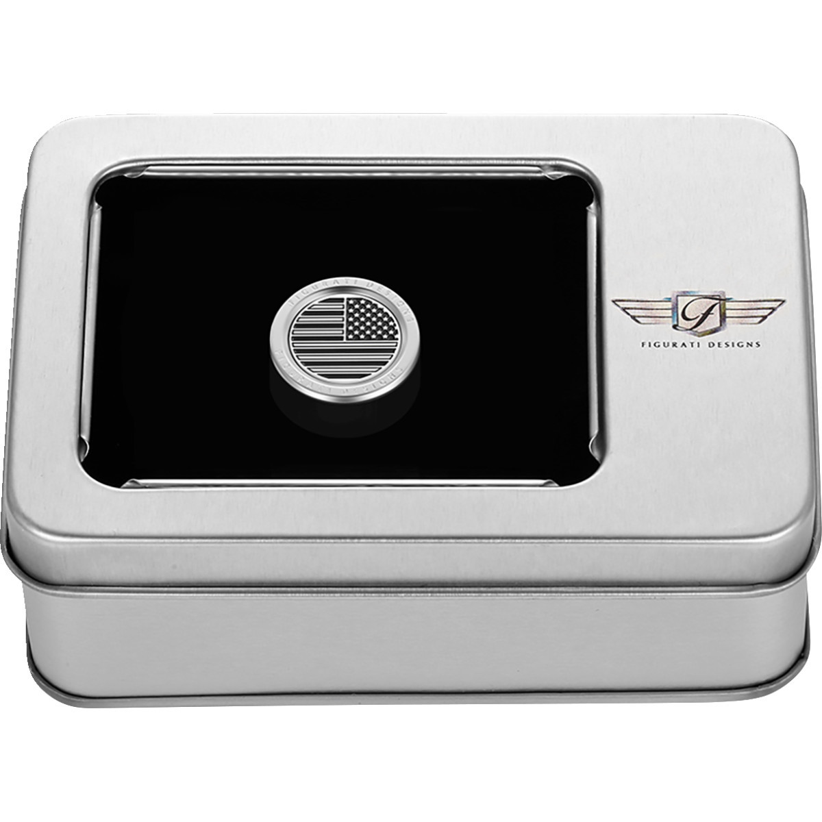 Figurati Designs #FD26-HTSC-SS - Heel-Toe Shifter Cover - American Flag - Stainless Steel