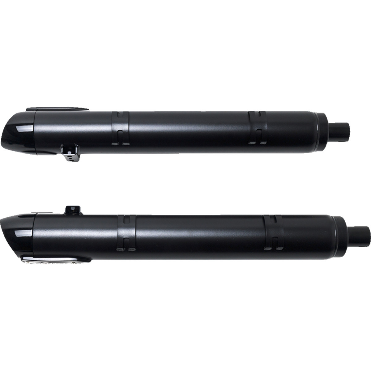 S&S Cycle #550-1075 - 4" Broadhead Slip-On Mufflers - Slash Cut - Black