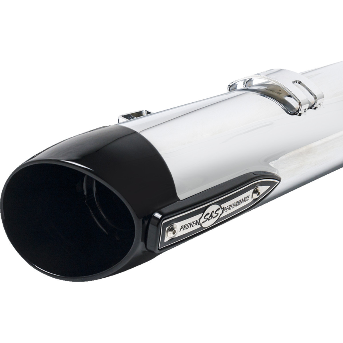 S&S Cycle #550-1076 - 4" Broadhead Slip-On Mufflers - Slash Cut - Chrome