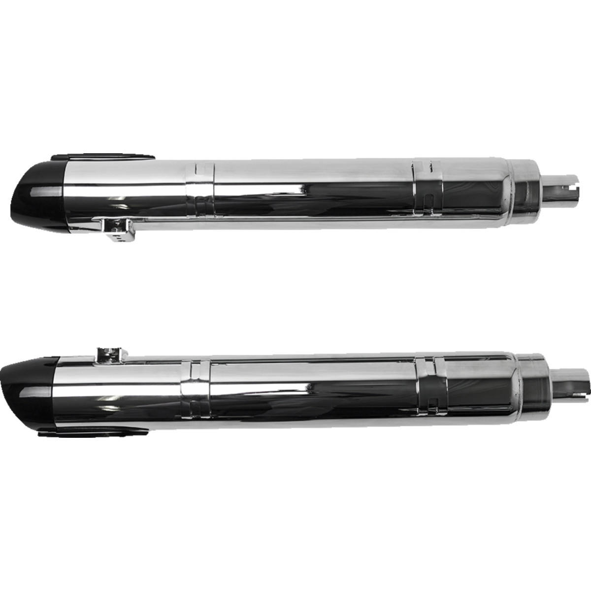 S&S Cycle #550-1076 - 4" Broadhead Slip-On Mufflers - Slash Cut - Chrome