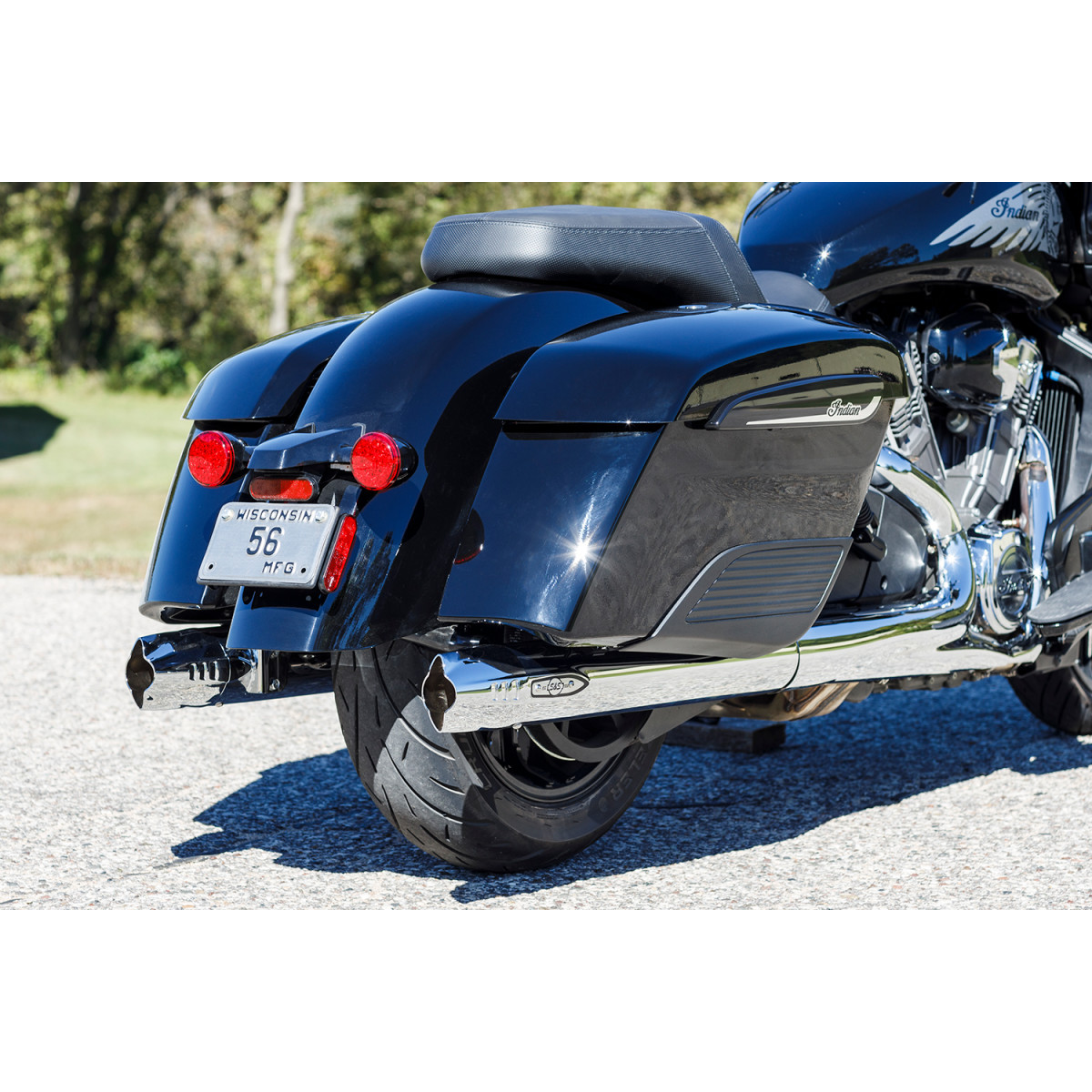 S&S Cycle #550-1077 - 4" Broadhead Slip-On Mufflers - Fishtail - Chrome