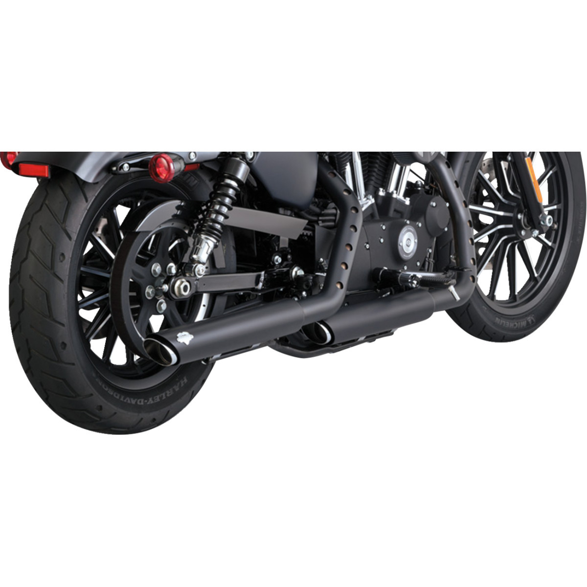 Vance & Hines #46361 - 3" Twin Slash Slip-On Mufflers - Black