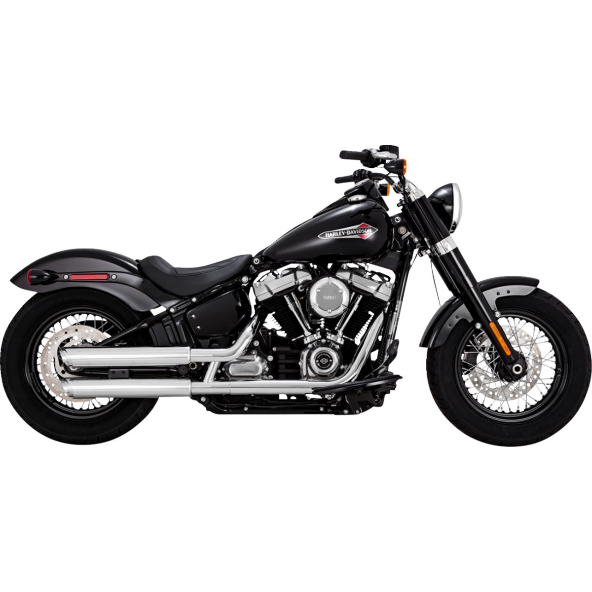 Vance & Hines #16376 - 3" Twin Slash Slip-On Muffler - Chrome