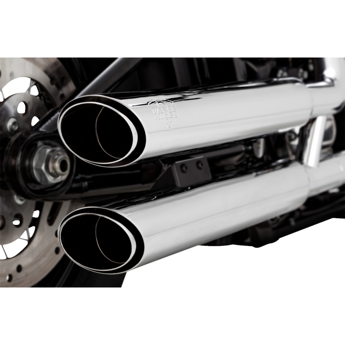 Vance & Hines #16376 - 3" Twin Slash Slip-On Muffler - Chrome