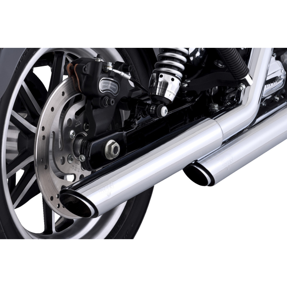 Vance & Hines #16337 - 3" Twin Slash Slip-On Muffler - Chrome
