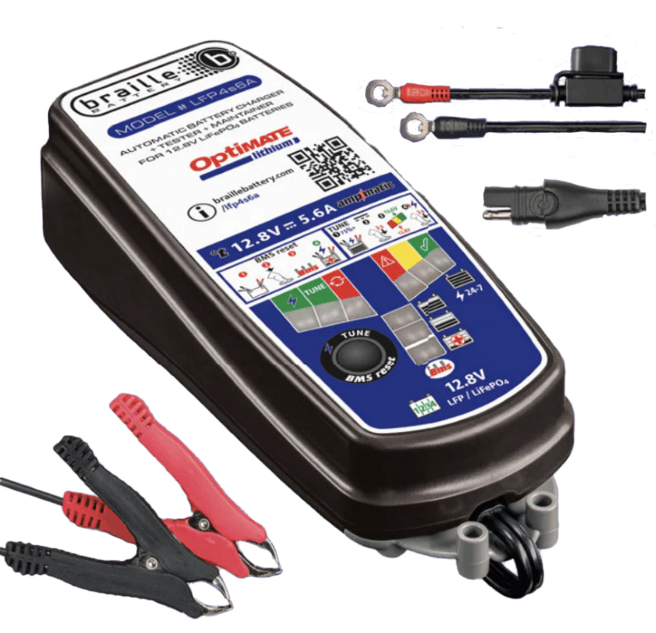 Braille G3m Battery & TM-393 Lithium Charger/Maintainer Combo