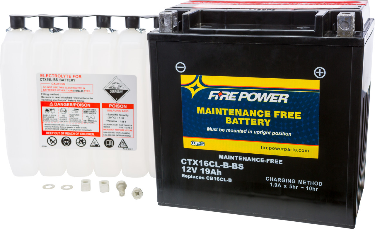 Fire Power #CTX16CL-B-BS - Battery Ctx16cl-b-bs Maintenance Free