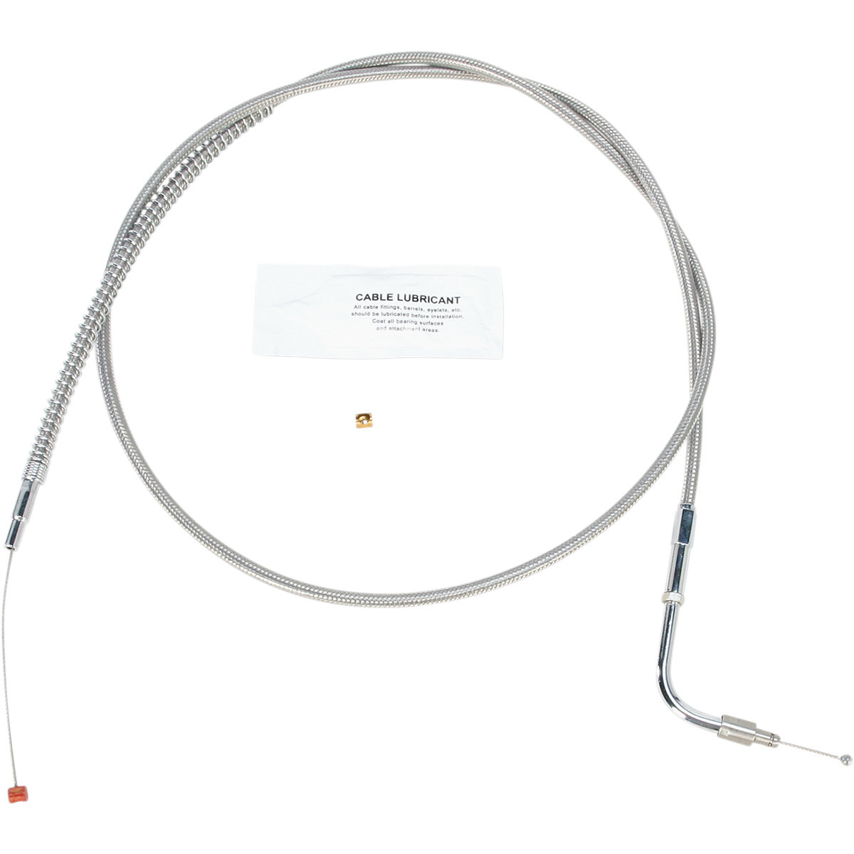 Barnett #10230400178 - Stainless Steel Idle Cable - +8" - '96-'01 Touring