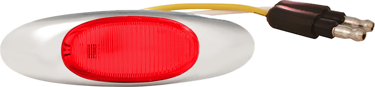【marron】M×10、L×3、S×2 Grote 47982 - Micronova Oval Led Red Clear Lens W/Chrome