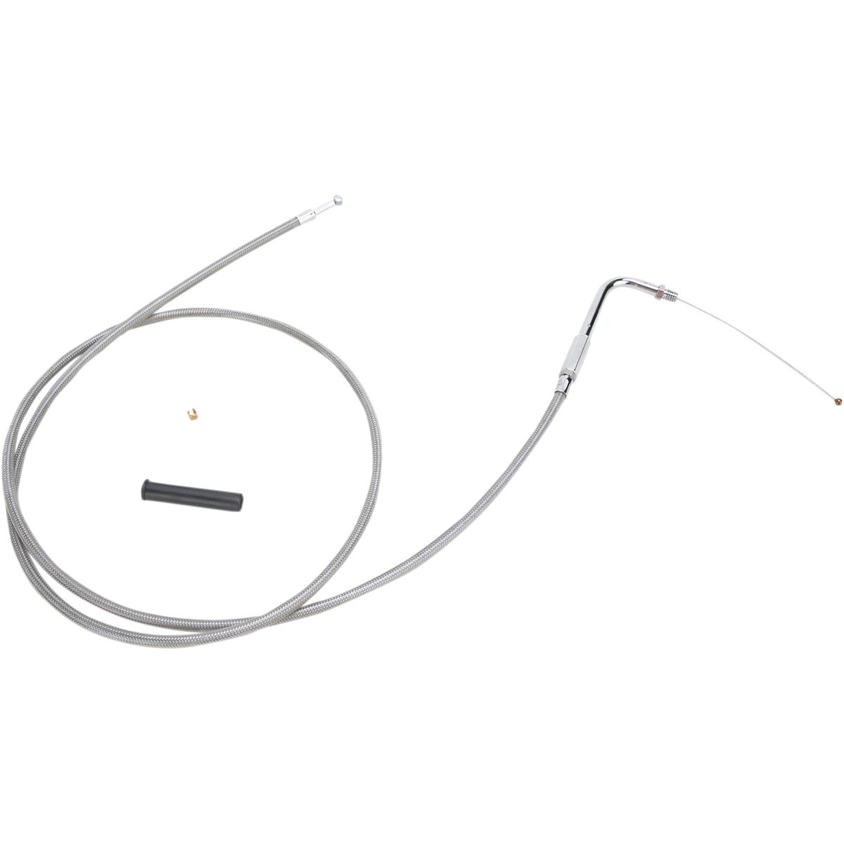 Drag Specialties - Stainless Braided Throttle Cable - 52"