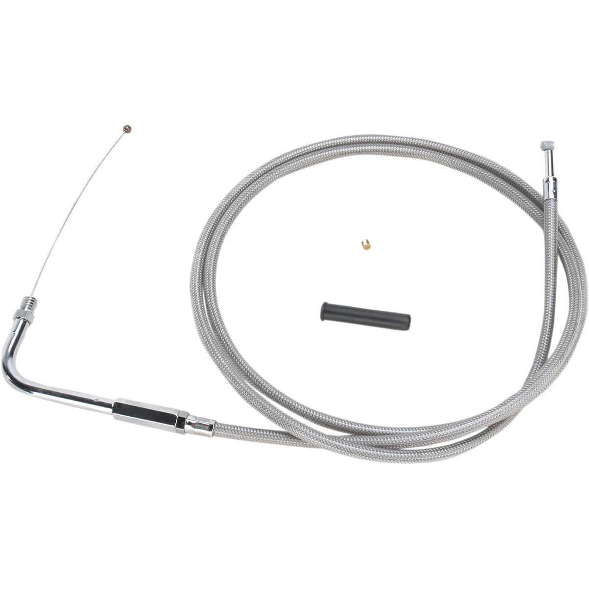 Drag Specialties - Stainless Braided Throttle Cable - 54"