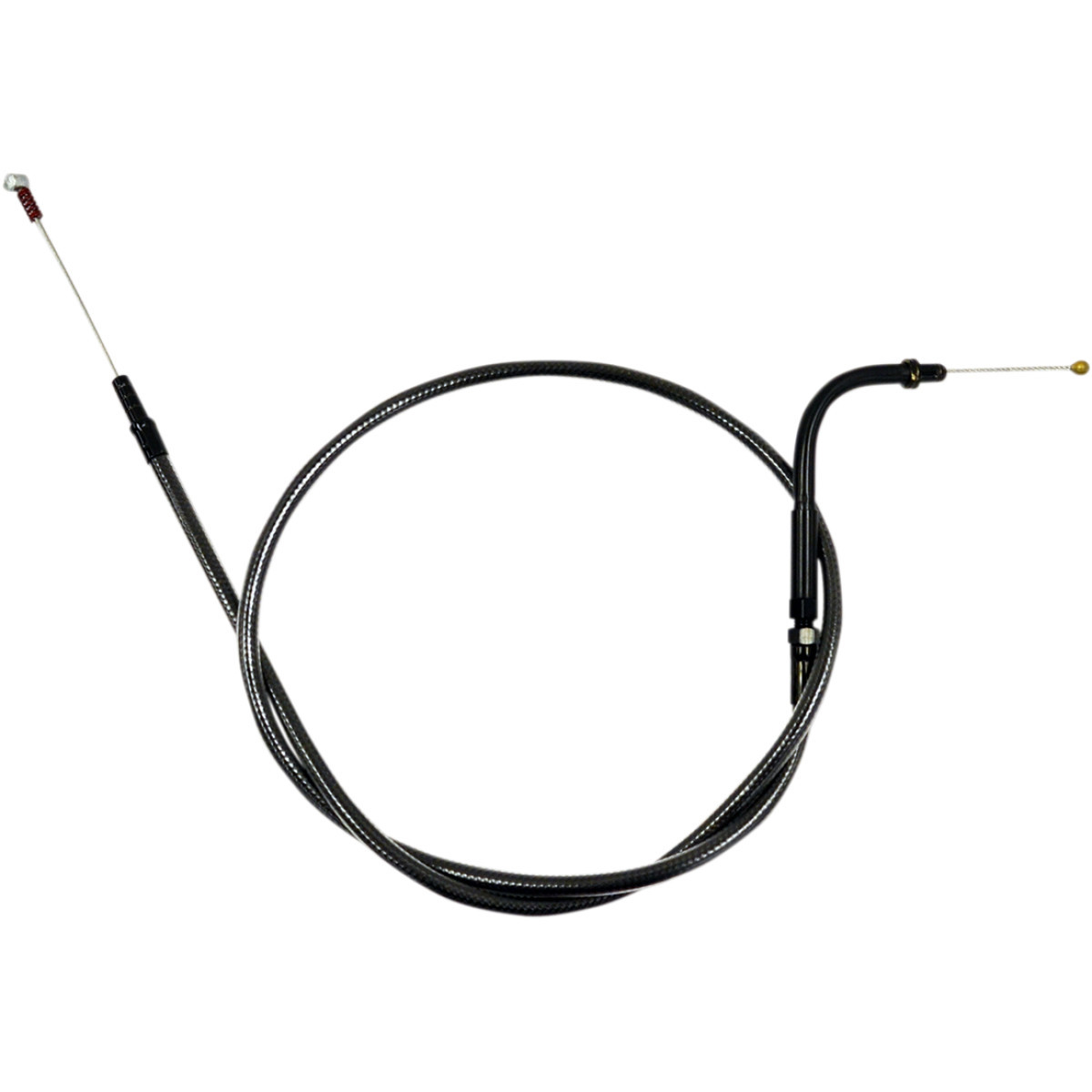 LA Choppers #LA-8100ID13M - Midnight Braided Handlebar Idle Cable - 12"-14" - Dyna/Softail