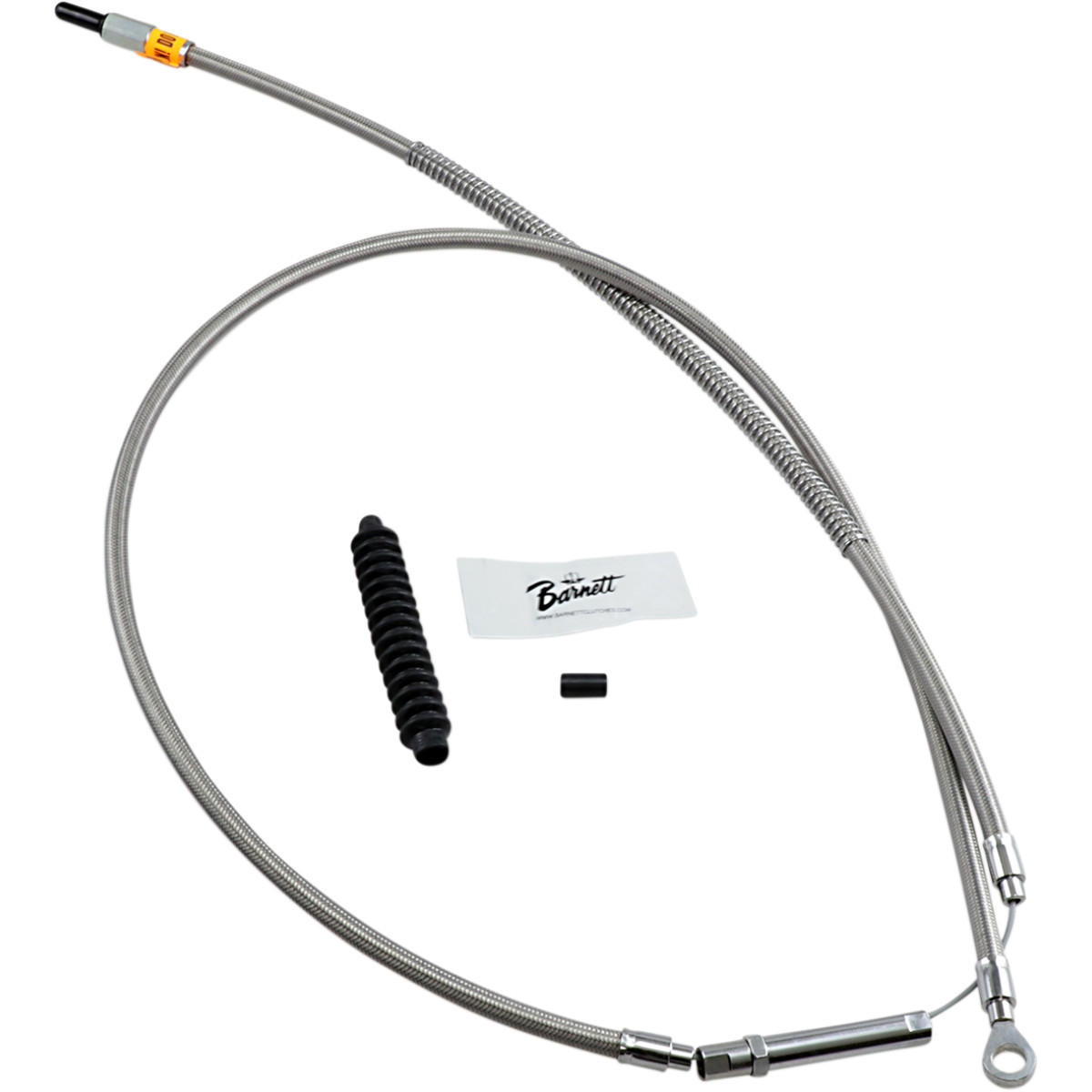 Barnett #102301003506 - High-Efficiency Stainless Steel Clutch Cable for Harley-Davidson - +6" - '07 Touring