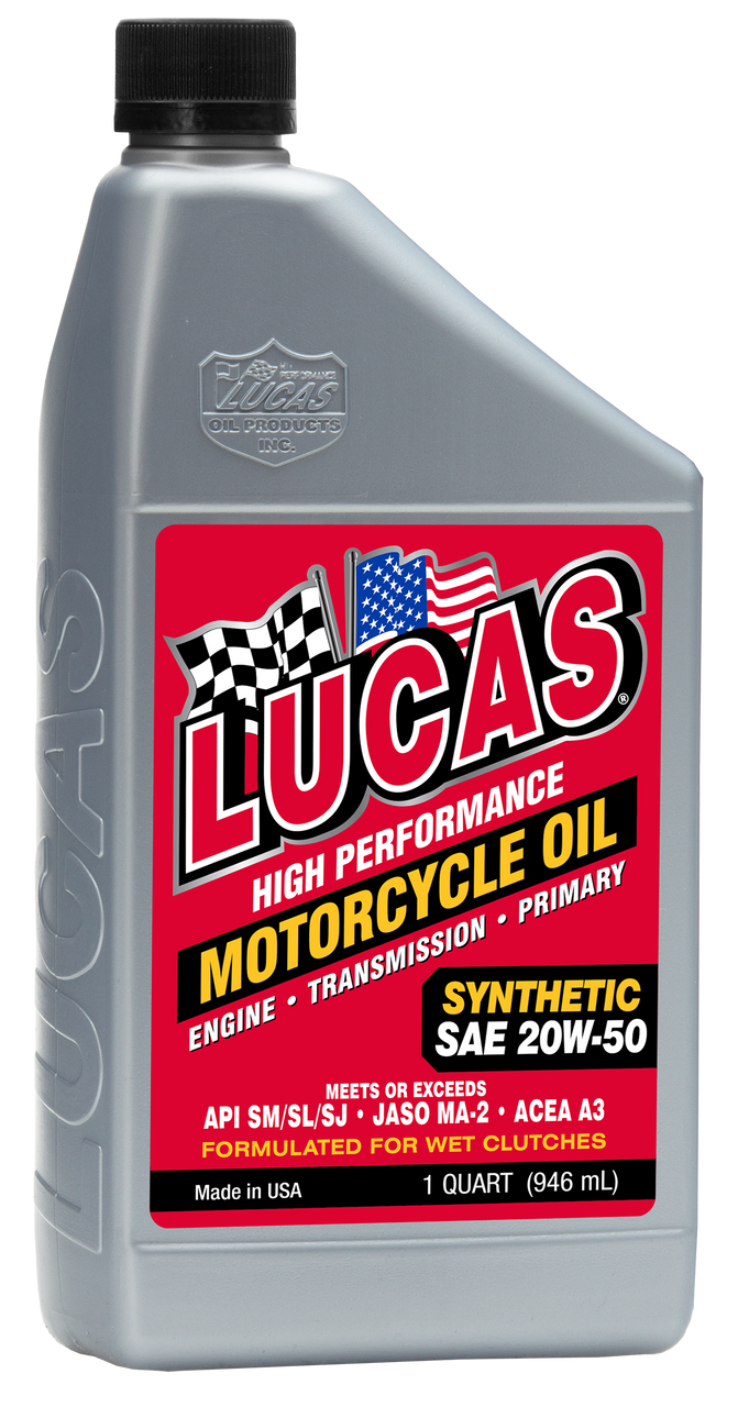 Lucas #10702 - Synthetic HP OIL 20w50 4T 1 QT (6/Case Sold EA)