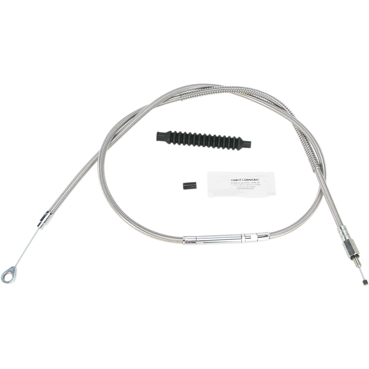 Barnett #102301003906 - High-Efficiency Stainless Steel Clutch Cable for Harley-Davidson - +6" - '07-'14 Softail